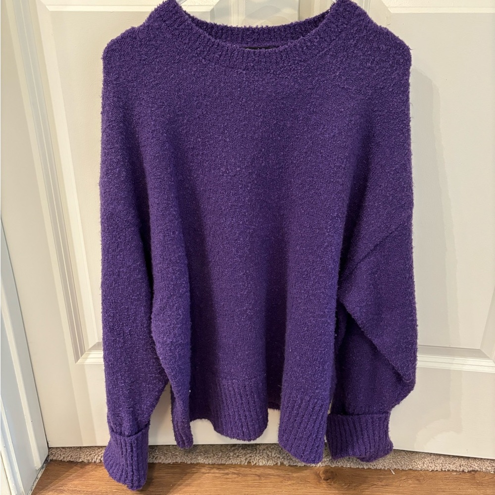 Heavyweight purple sweater